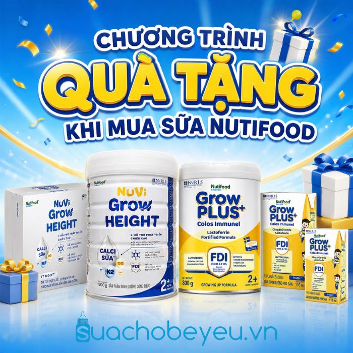 Chương trình khuyến mãi sữa Nutifood