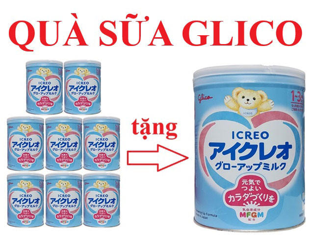 chương trình khuyến mãi sữa glico nhật bản