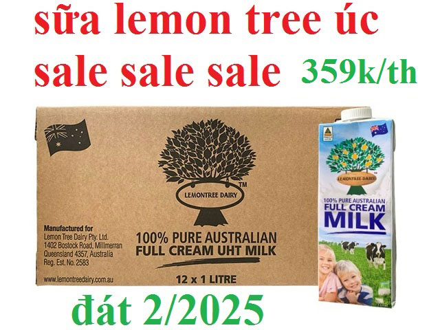 chương trình khuyến mãi sữa Lemon tree dairy úc