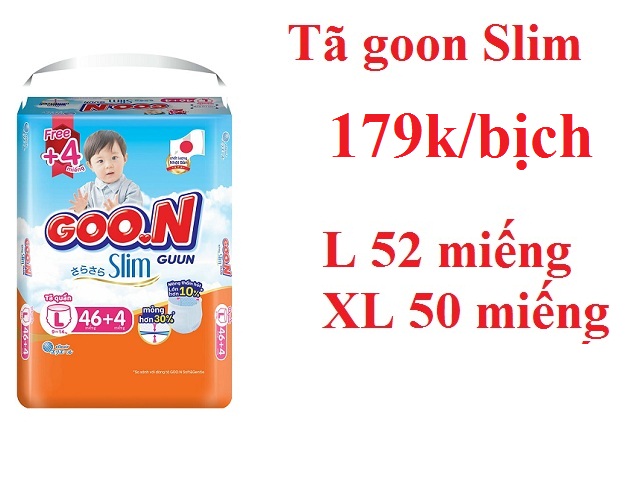 Chương trình khuyến mãi tã goon Slim