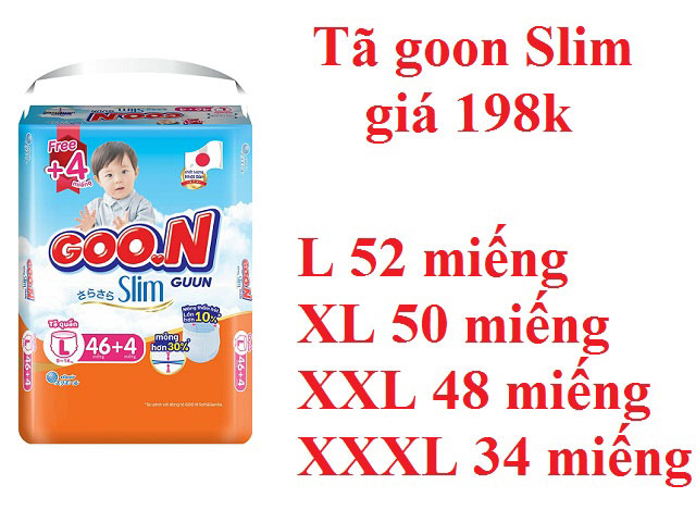 Chương trình khuyến mãi tã goon Slim