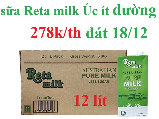 chuong trình khuyến mãi sữa úc reta milk