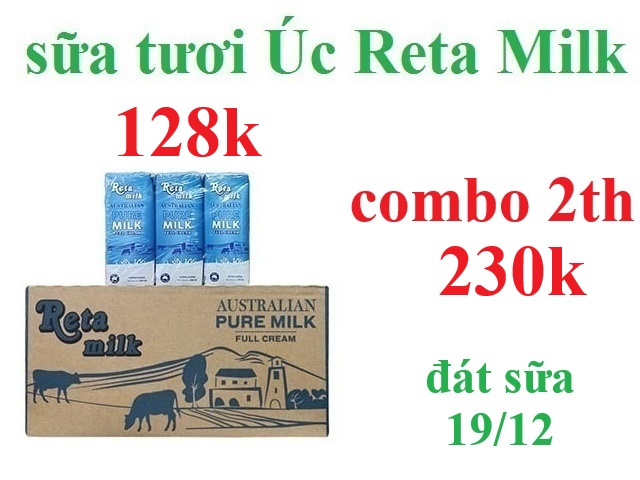 chương trình khuyến mãi sữa reta milk úc