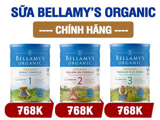 Chương trình khuyến mãi sữa Bellamy's Organic Úc