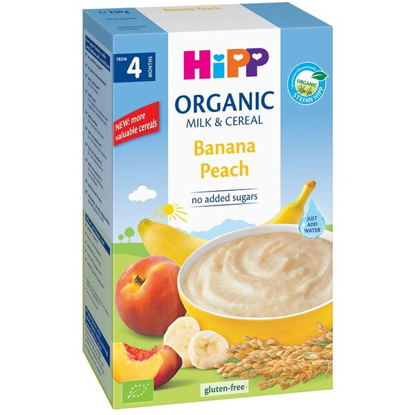 Bột ăn dặm Hipp Organic chuối đào Banana Peach