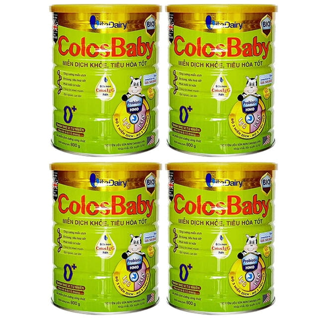 Combo 4 lon Sữa ColosBaby BIO 0+ 800g cho trẻ 0-12 tháng