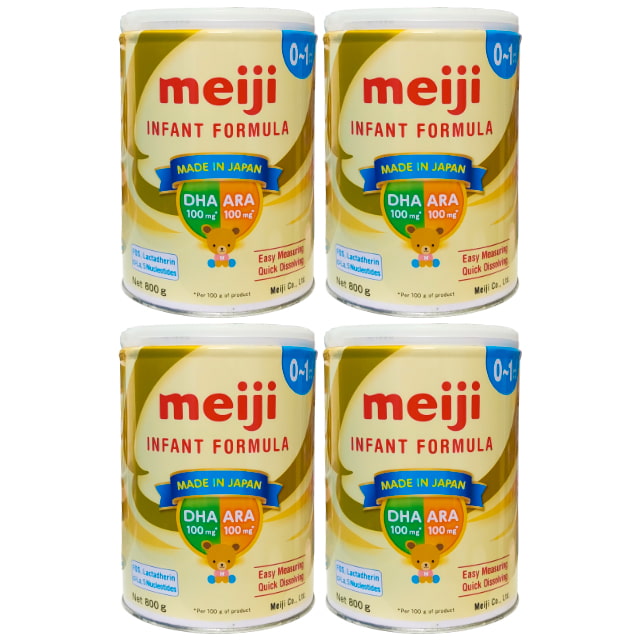 Combo 4 lon sữa Meiji Infant Formula 0-1 tuổi 800g