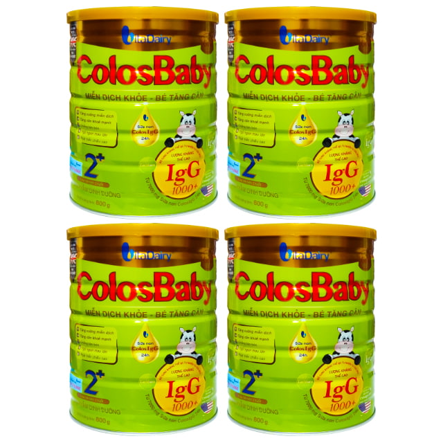 Combo 4 lon Sữa Colosbaby Gold 2+ lon 800g cho trẻ trên 2 tuổi