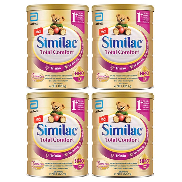 Combo 4 lon sữa Similac Total Comfort 1+ lon 820g cho trẻ 1-2 tuổi