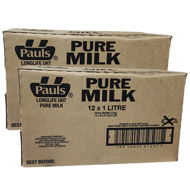 Combo 2 thùng sữa tươi Úc Pauls nguyên kem 1 Lít