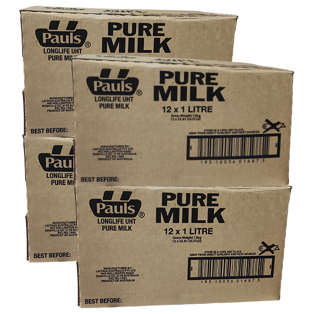 Combo 4 thùng sữa tươi nguyên kem Pauls hộp 1 Lít