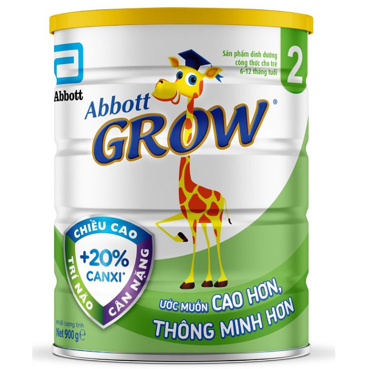Sữa bột Abbott Grow 2 lon 900g cho trẻ 6 - 12 tháng tuổi