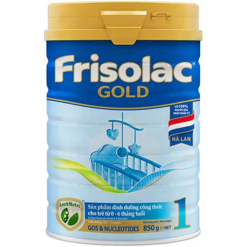 Sữa Frisolac Gold 1 lon 850g cho trẻ 0-6 tháng tuổi