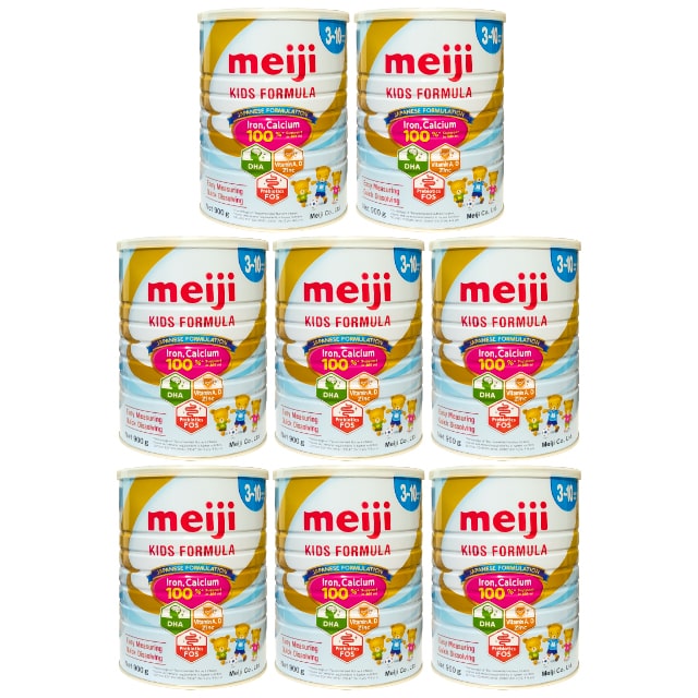 Combo 8 lon sữa Meiji Kids Formula 900g cho trẻ 3-10 tuổi nhập khẩu