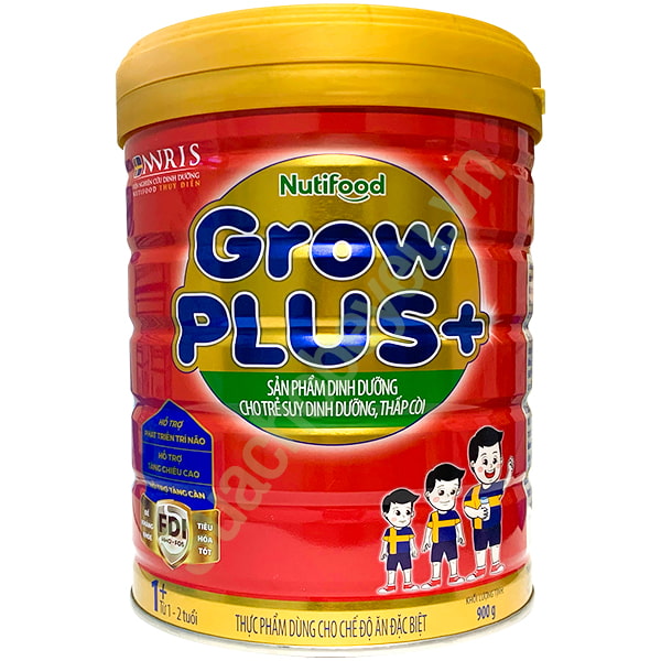 Sữa bột Nuti Grow Plus + Đỏ 1+ lon 900g cho trẻ từ 1-2 tuổi