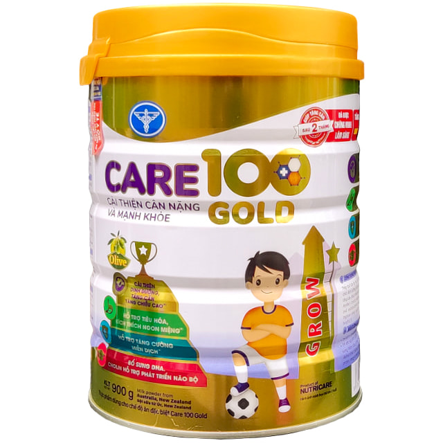 Sữa Care 100 Gold cho trẻ biếng ăn 1-10 tuổi, 900g