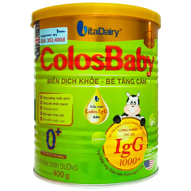 Sữa non Colosbaby Gold 0+ lon 400g cho trẻ 0-12 tháng tuổi