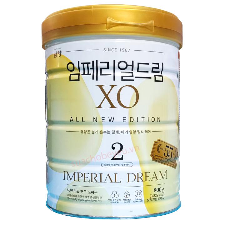 Sữa XO số 2 nội địa Hàn Quốc lon 800g cho trẻ 6-12 tháng tuổi