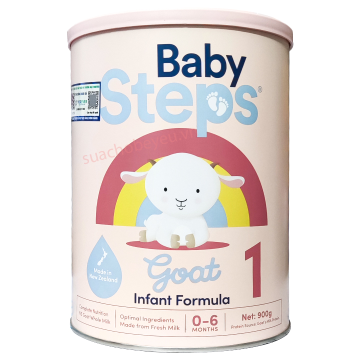Sữa dê Baby Steps số 1 lon 900g cho trẻ từ 0-6 tháng