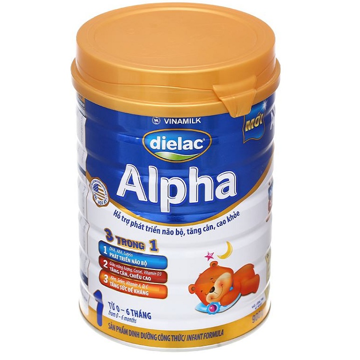 Sữa Dielac Alpha số 1 lon 900g cho trẻ 0-6 tháng tuổi