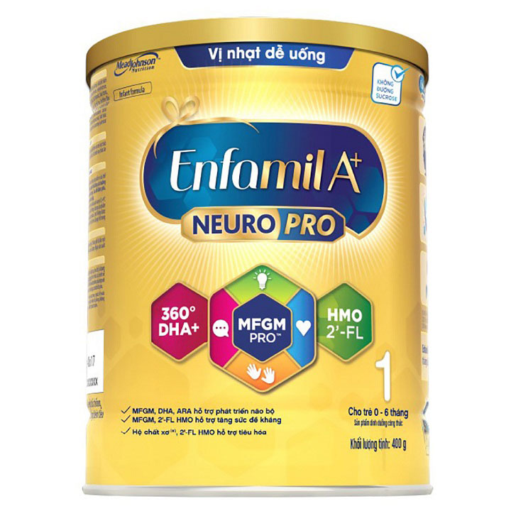 Sữa Enfamil A+ 1 lon 400g cho trẻ 0-6 tháng