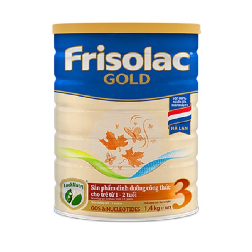 Sữa Frisolac Gold 3 lon 1,4kg cho trẻ từ 1-2 tuổi