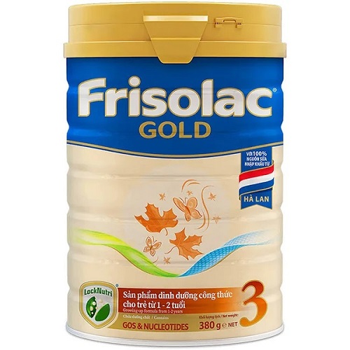Sữa Frisolac Gold 3 lon 380g cho trẻ từ 1-2 tuổi