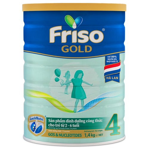 Sữa Friso Gold 4 lon 1,4kg cho trẻ từ 2-6 tuổi