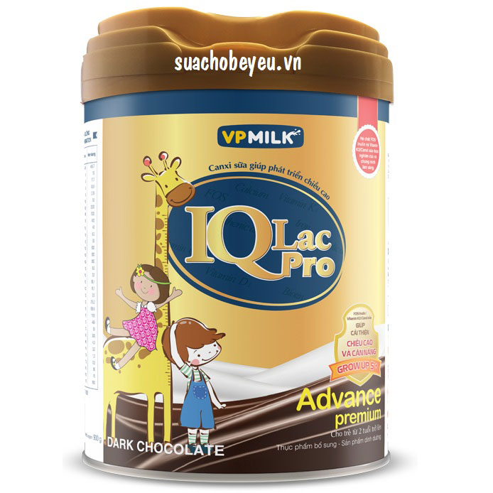 Sữa IQlac Pro Advance Socola, trẻ > 2 tuổi, 900g