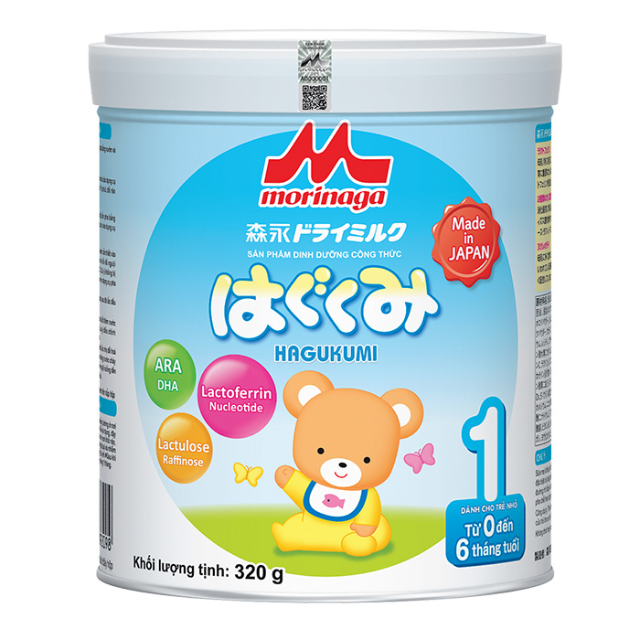 Sữa Morinaga số 1 lon 320g cho trẻ 0-6 tháng tuổi