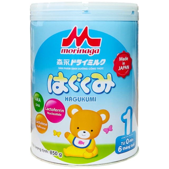 Sữa Morinaga số 1 850g cho trẻ 0-6 tháng tuổi