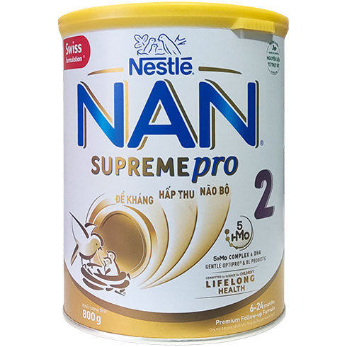 Sữa Nan Supreme Pro số 2 800g cho trẻ 6-24 tháng