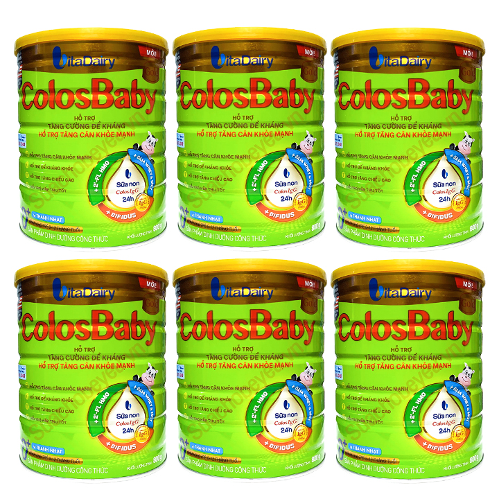 Combo 6 lon Sữa Colosbaby Gold 0+ lon 800g cho trẻ 0-12 tháng tuổi
