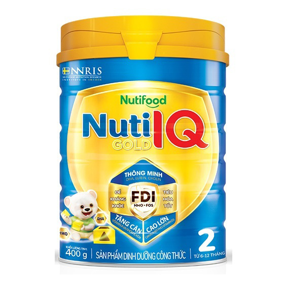 Sữa Nuti IQ Gold số 2 lon 400g cho trẻ 6-12 tháng