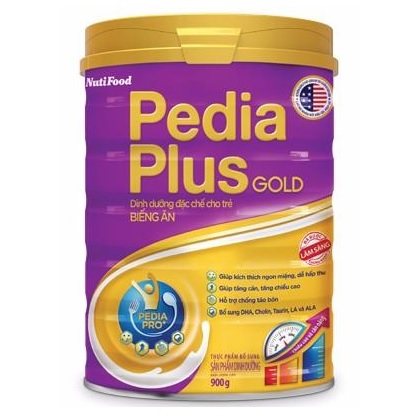 Sữa Nuti Pedia Plus Gold 900g cho trẻ biếng ăn 1-10 tuổi
