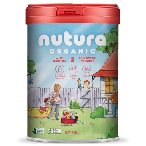 Sữa Nutura Organic Úc số 2 lon 800g cho trẻ 6-12 tháng