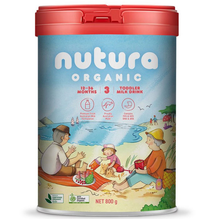 Sữa Nutura Organic Úc số 3 lon 800g dành cho trẻ 1-3 tuổi