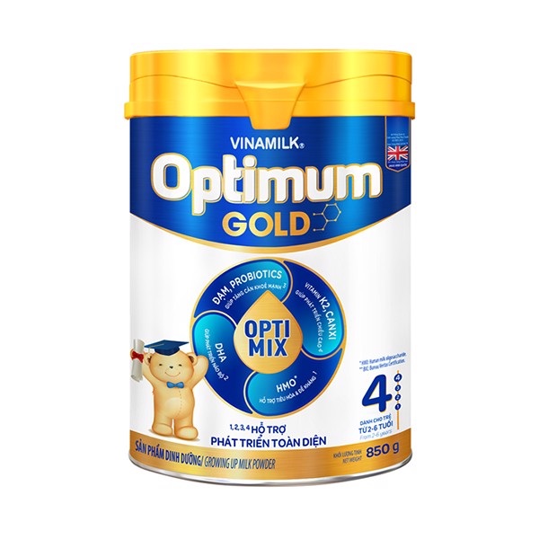 Sữa Optimum Gold số 4 lon 850g cho trẻ 2-6 tuổi