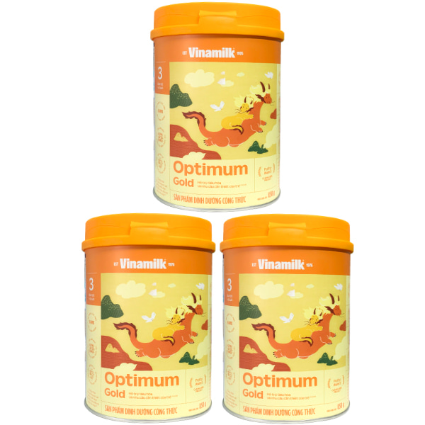 Combo 3 lon sữa Optimum Gold số 3 850g cho trẻ 1-2 tuổi