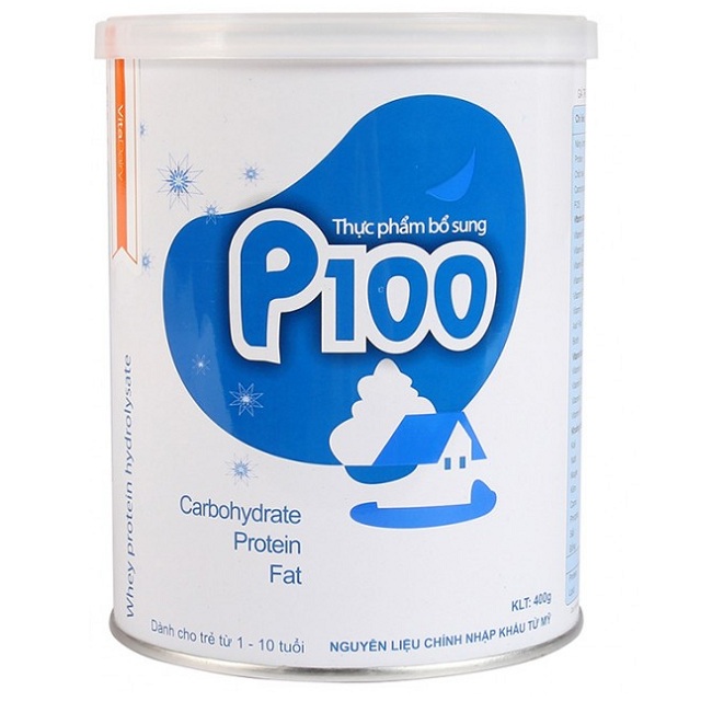 Sữa bột dinh dưỡng P100 lon 400g cho trẻ 1-10 tuổi