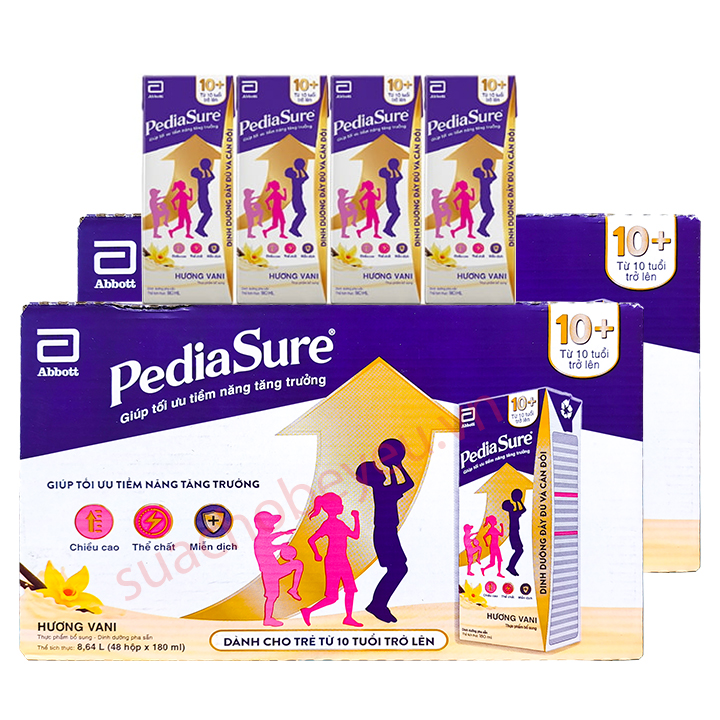 Combo 2 thùng Sữa Pediasure 10+ hộp pha sẵn 180ml cho trẻ từ 10 tuổi
