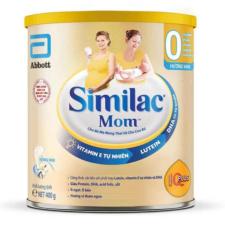 Sữa Similac Mom IQ Cho Mẹ Bầu, Hương Vani, hộp 400g