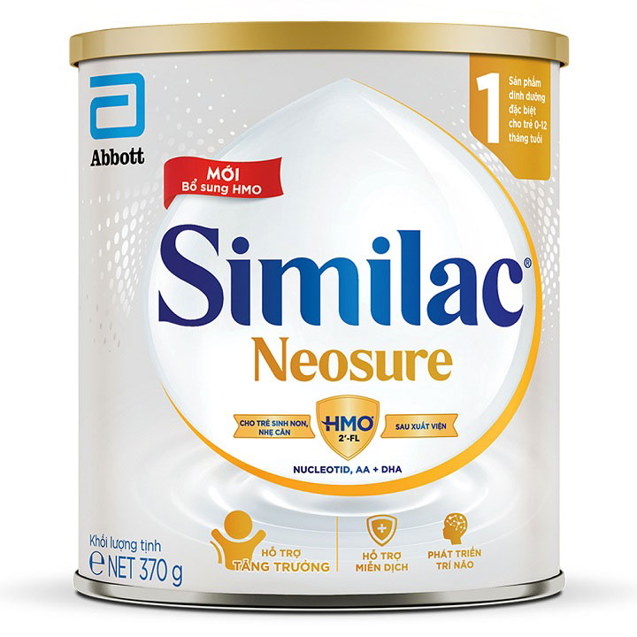 Sữa Similac Neosure lon 370g trẻ sinh non nhẹ cân, thiếu tháng