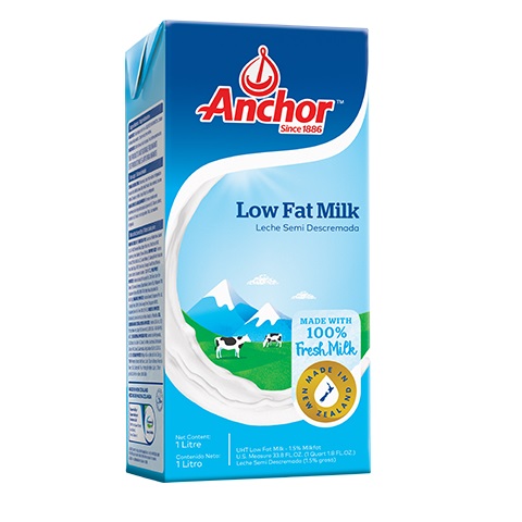 Sữa tươi ít béo Anchor New Zealand hộp 1 lit