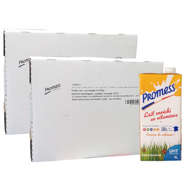 Sữa tươi Pháp Promess bổ sung vitamin 12 hộp 1l