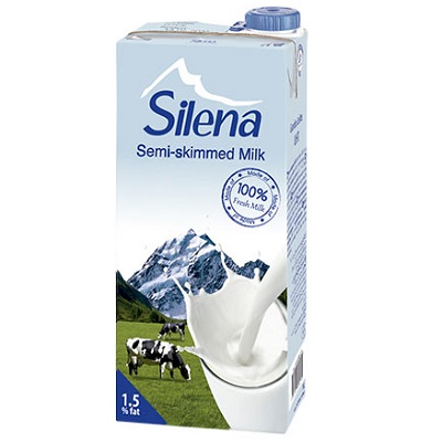 Thùng sữa tươi Silena ít béo nhập Pháp 12 hộp 1L