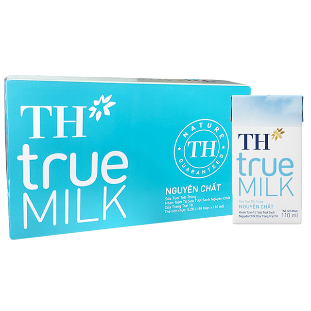 Thùng Sữa tươi TH True Milk nguyên chất hộp 110ml