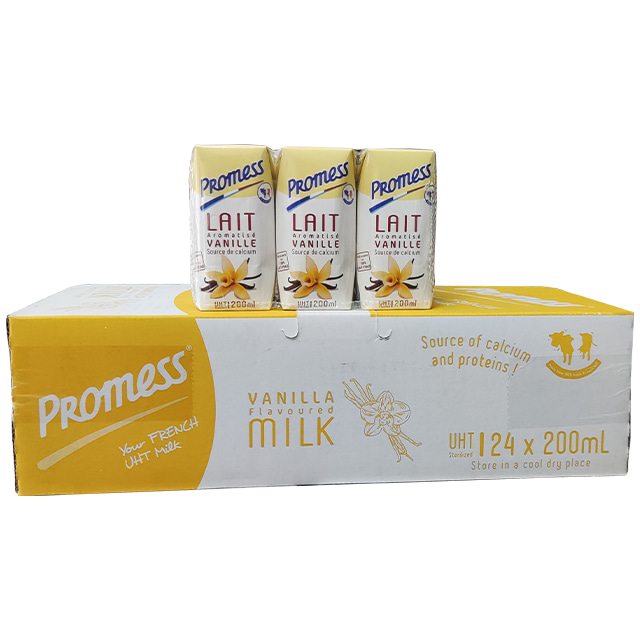 Thùng sữa tươi Pháp Promess vị vani hộp 200ml