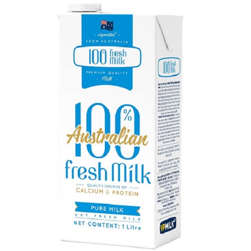 Sữa tươi VPMilk nguyên kem nhập khẩu Úc hộp 1L