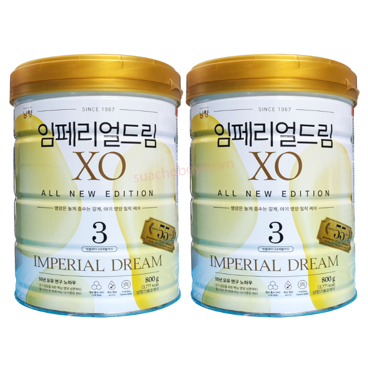 Combo 2 lon Sữa XO số 3 nội địa Hàn Quốc lon 800g cho trẻ 12-24 tháng tuổi